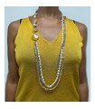 Della Rovere Necklace - Long Multistrand with Baroque Pearls and Citrine Quartz