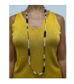 Della Rovere Necklace - Long with Baroque Pearls and Black Onyx