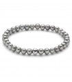 Miluna Bracelet - Le Perle with Gray Oriente Pearls 5.5 - 6 mm and Boule in 925% Silver