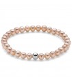 Bracciale Miluna - Le Perle con Perle Oriente Rosa 5,5 - 6 mm e Boule in Argento 925%