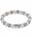 Miluna Bracelet - Le Perle with White and Gray Oriente Pearls 5.5 - 6 mm