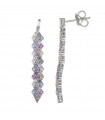 Orecchini Salvatore Plata - Balanced in Argento 925% Rodiato con Cubic Zirconia Multicolor