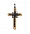 Zancan Cross - in 18K Rose Gold with Natural Black Diamonds totaling 0.180 carats