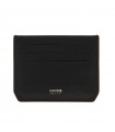 Pineider Credit Card Holder - in Tumbled Black Calfskin with 6 compartments