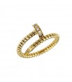 Antorà - Contrariè Nail Ring in 18K Yellow Gold with Natural Diamonds 0.15 ct - 0