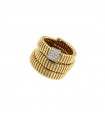 Antorà Ring - Memento Tubogas in 18K Yellow Gold with Natural Diamonds 0.24 ct - 0