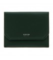 Pineider Credit Card Holder - in Green Smooth Calfskin with Flap