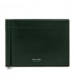 Pineider Money Clip for Men - Daily 23 in Green Smooth Calfskin