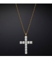 Chiara Ferragni Necklace - Classic Gold with Cross Pendant and White Zircons