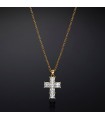 Chiara Ferragni Necklace - Classic Gold with Cross and Squared Zircons