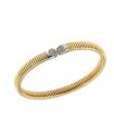 Antorà Bracelet - Memento Tubogas in 18K Yellow Gold with Double Head and Natural Diamonds 0.20 ct - 0