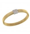 Bracciale Antorà - Memento Tubogas in Oro Giallo 18 Carati con Chiusura Quadrata e Diamanti Naturali 0,49 ct