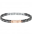 Morellato Men's Bracelet - Diamonds in Steel with Black Links and Crystal