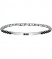 Morellato Men's Bracelet - Tennis in Steel with Black Crystals