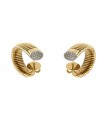 Antorà Earrings - Tubogas Hoop Earrings in 18K Yellow Gold with Natural Diamonds 0.28 ct - 0