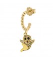 Rue Des Mille Woman's Headband Mono Earring - Ghost with Zircons Gold - 0