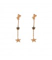 RUE DES MILLE EARRINGS  WITH CHAIN AND THREE STARS - 0