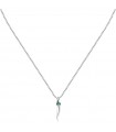 Morellato Necklace for Men - Motown in Steel with Lucky Horn and Green Crystals