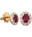 Picca Women's Earrings with Diamonds and Rubies - 0