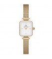 Daniel Wellington Watch - Quadro Mini Lumine Bezel Gold 15x18mm White with Crystals