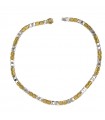 Collana Chimento - Bicolore in Oro Giallo ed Oro Bianco 18 carati 40 cm