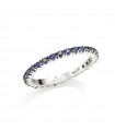 Veretta Crieri Ring - Aeterna in 18K White Gold with 0.80 ct Blue Sapphires - Size 21 - 0