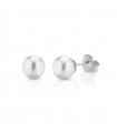 Coscia Earrings - in 18K White Gold with 7-7.5mm Akoya Pearls - 0