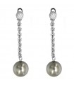 Picca South Sea Tahiti Pearls Earrings - in White Gold with Diamonds - 0