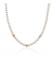 Collana Miluna - Boule e Fantasia con Perle Freshwater 5,5-6mm e Sfere in Oro 18 carati