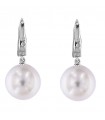 Picca Pearl's Earrings - Australian South Sea in White Gold with Diamonds - 0