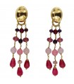 Giadan - Artelier earrings in 925% gold-plated silver with agate and jade