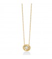 Miluna Necklace - in 18K Yellow Gold Point Light with Natural Diamond - 0