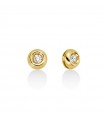 Miluna Earrings - 18K Yellow Gold Stud Light Point with Natural Diamonds - 0