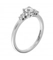 Picca Woman's Solitaire Ring - in White Gold with Diamonds - 0