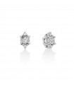 Miluna Earrings - 18K White Gold Stud Light Point with Natural Diamonds - 0