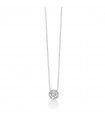 Miluna Necklace - in 18K White Gold Point Light with 3pt Natural Diamond - 0