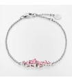 Bracciale Chiara Ferragni - Silver Collection a Catena in Argento 925% con Cubic Zirconia Rosa