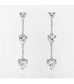 Chiara Ferragni Earrings - Silver Collection Pendants with Cubic Zirconia Hearts