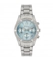 Breil Tribe Watch for Women - C'est Chic Chronograph Light Blue 36mm Silver with Crystals