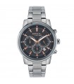 Breil Tribe Men's Watch - Caliber Chrono Gent Chronograph Silver 43mm Black and Rose Gold