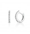 Coscia Earrings - 18K White Gold Hoop Earrings with 0.36 ct Natural Diamonds - 0