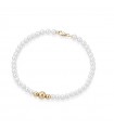 Lelune Bracelet - Young with 4.5-5 mm Cultured Pearls and 18K Yellow Gold Spheres - 0