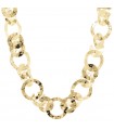 Collana Etrusca - Itaca Lunga Gold con Maglie ad Anelli Martellati - Long