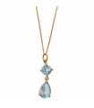 Collana Salvatore Plata - Caramel Pendente Gold con Topazio Blu