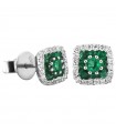 Picca Earrings with Emeralds and Diamonds for Women - 0