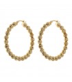 Etruscan - Itaca Gold Circle Earrings with Diamond Spheres