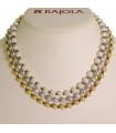 Rajola Choker for Women - Kesia Multistrand with Multicolored Pearls and Hematite