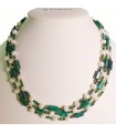 Rajola Choker - Dance Multistrand with Pearls and Malachite