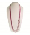 Rajola Necklace - Magic Multistrand Long with Garnet and Tourmaline