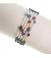 Rajola Bracelet - Magic Multistrand with Blue Spinel and Pearls